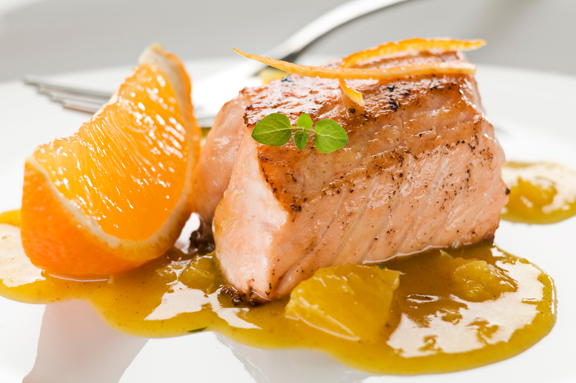 orange salmon meal